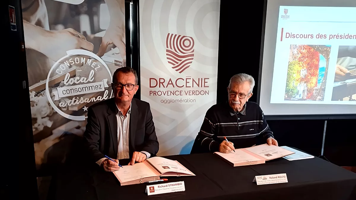 Signature de la convention CMA et Dracénie Provence Verdon agglomération - CMA Provence-Alpes-Côte d'Azur