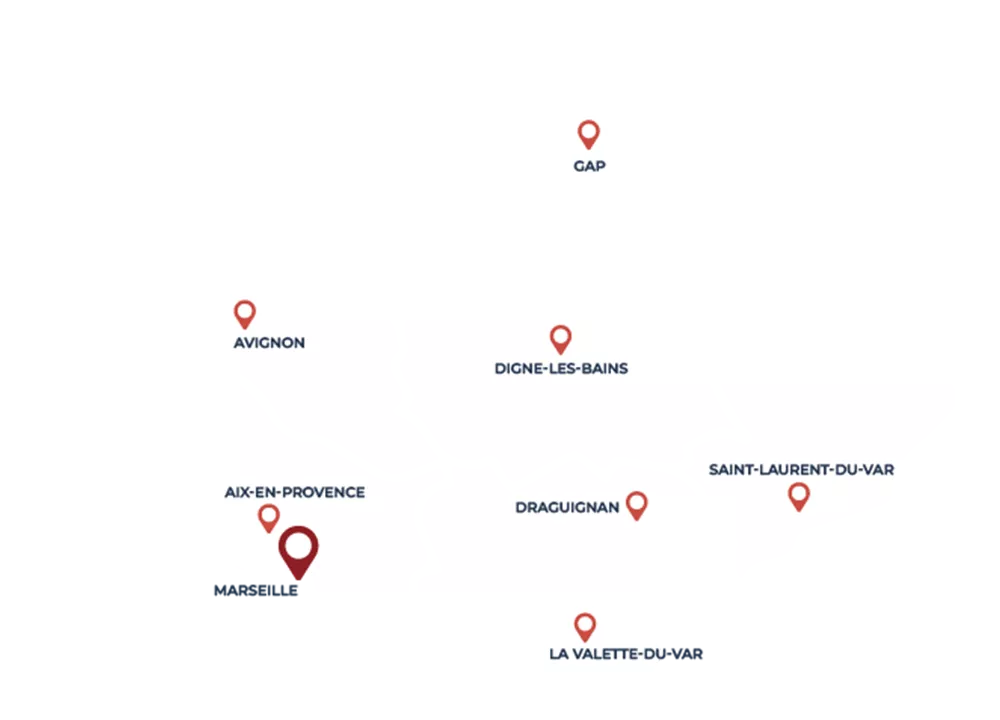 Trouver un établissement en cliquant sur la carte.